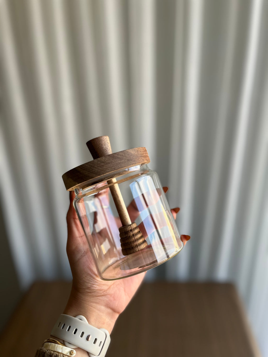 Glass Honey Jar
