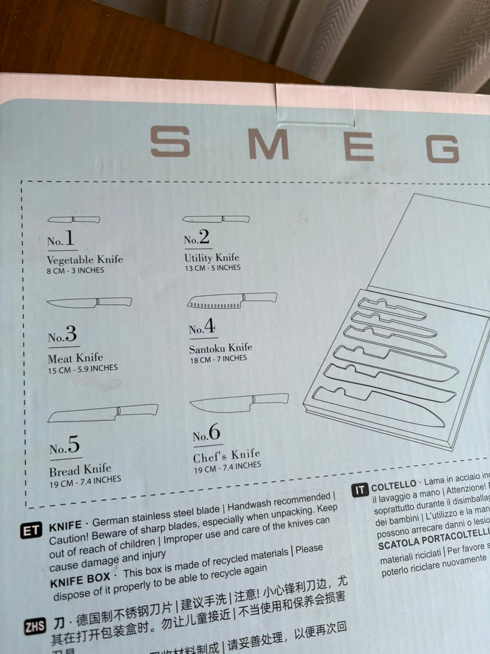 SMEG Knives Set of 6 Piece